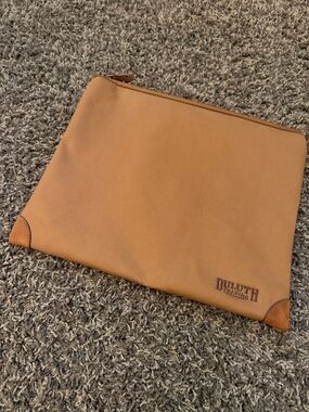 Duluth Trading Co Brown Canvas Pouch with Leather Accents